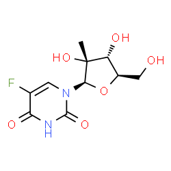 ChemSpider 2D Image | 5-Fluoro-2'-C-methyluridine | C10H13FN2O6