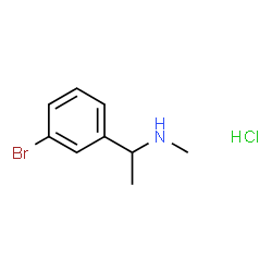 ChemSpider 2D Image | 1-(3-Bromophenyl)-N-methylethanamine hydrochloride (1:1) | C9H13BrClN