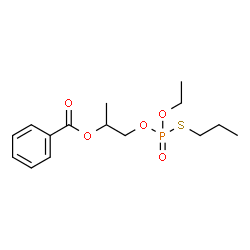ChemSpider 2D Image | 1-{[Ethoxy(propylsulfanyl)phosphoryl]oxy}-2-propanyl benzoate | C15H23O5PS