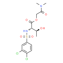 ChemSpider 2D Image | 2-(Dimethylamino)-2-oxoethyl N-[(3,4-dichlorophenyl)sulfonyl]-L-allothreoninate | C14H18Cl2N2O6S