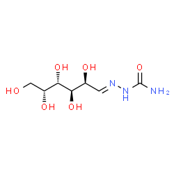 ChemSpider 2D Image | (2E)-2-[(2S,3R,4S,5R)-2,3,4,5,6-Pentahydroxyhexylidene]hydrazinecarboxamide (non-preferred name) | C7H15N3O6