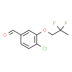 ChemSpider 2D Image | 4-Chloro-3-(2,2-difluoropropoxy)benzaldehyde | C10H9ClF2O2