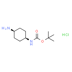 ChemSpider 2D Image | 2-Methyl-2-propanyl (cis-4-aminocyclohexyl)carbamate hydrochloride (1:1) | C11H23ClN2O2