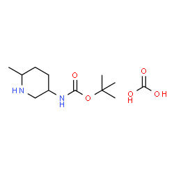 ChemSpider 2D Image | Carbonic acid - 2-methyl-2-propanyl (6-methyl-3-piperidinyl)carbamate (1:1) | C12H24N2O5