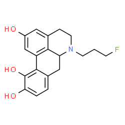 ChemSpider 2D Image | 6-(3-Fluoropropyl)-5,6,6a,7-tetrahydro-4H-dibenzo[de,g]quinoline-2,10,11-triol | C19H20FNO3