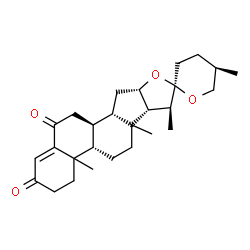 ChemSpider 2D Image | (10xi,13xi,25R)-Spirost-4-en-3,6-dione | C27H38O4