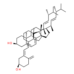 ChemSpider 2D Image | (3beta,9beta,10alpha,22E)-Ergosta-5,7,22-trien-3-ol - (3R,5Z,7E,13xi,22E)-9,10-secoergosta-5,7,10,22-tetraen-3-ol (1:1) | C56H88O2