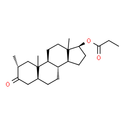 ChemSpider 2D Image | (2alpha,5alpha,10xi,13xi,17beta)-2-Methyl-3-oxoandrostan-17-yl propionate | C23H36O3