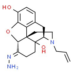ChemSpider 2D Image | (5alpha,6E)-17-Allyl-6-hydrazono-4,5-epoxymorphinan-3,14-diol | C19H23N3O3