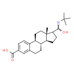 ChemSpider 2D Image | 17-{(Z)-Hydroxy[(2-methyl-2-propanyl)imino]methyl}estra-1(10),2,4-triene-3-carboxylic acid | C24H33NO3