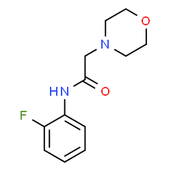 ChemSpider 2D Image | N-(2-Fluorophenyl)-2-(4-morpholinyl)acetamide | C12H15FN2O2