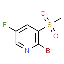 ChemSpider 2D Image | 2-Bromo-5-fluoro-3-(methylsulfonyl)pyridine | C6H5BrFNO2S
