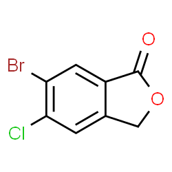 ChemSpider 2D Image | 6-Bromo-5-chloro-2-benzofuran-1(3H)-one | C8H4BrClO2