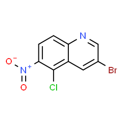 ChemSpider 2D Image | 3-Bromo-5-chloro-6-nitroquinoline | C9H4BrClN2O2