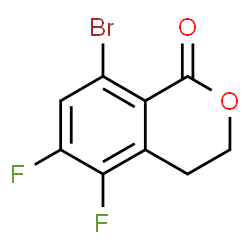 ChemSpider 2D Image | 8-Bromo-5,6-difluoro-3,4-dihydro-1H-isochromen-1-one | C9H5BrF2O2