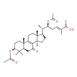 ChemSpider 2D Image | (3beta,22S,24E)-3,22-Diacetoxy-7-oxolanosta-8,24-dien-26-oic acid | C34H50O7