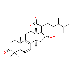 ChemSpider 2D Image | (16alpha)-16-Hydroxy-24-methylene-3-oxolanosta-6,8-dien-21-oic acid | C31H46O4