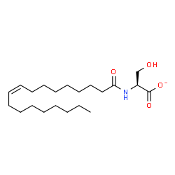 ChemSpider 2D Image | (2S)-3-Hydroxy-2-[(9Z)-9-octadecenoylamino]propanoate | C21H38NO4