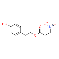 ChemSpider 2D Image | 2-(4-Hydroxyphenyl)ethyl 3-nitropropanoate | C11H13NO5