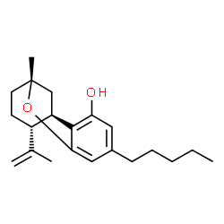 ChemSpider 2D Image | (1R,9R,12R)-12-Isopropenyl-9-methyl-5-pentyl-8-oxatricyclo[7.3.1.0~2,7~]trideca-2,4,6-trien-3-ol | C21H30O2