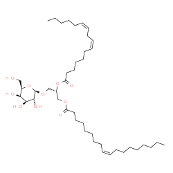 ChemSpider 2D Image | (2S)-3-(beta-D-Galactopyranosyloxy)-2-[(7Z,10Z)-7,10-hexadecadienoyloxy]propyl (9Z)-9-octadecenoate | C43H76O10
