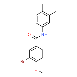ChemSpider 2D Image | 3-Bromo-N-(3,4-dimethylphenyl)-4-methoxybenzamide | C16H16BrNO2