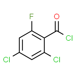 ChemSpider 2D Image | 2,4-Dichloro-6-fluorobenzoyl chloride | C7H2Cl3FO