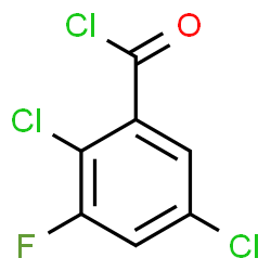 ChemSpider 2D Image | 2,5-Dichloro-3-fluorobenzoyl chloride | C7H2Cl3FO