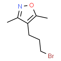 ChemSpider 2D Image | 4-(3-Bromopropyl)-3,5-dimethyl-1,2-oxazole | C8H12BrNO