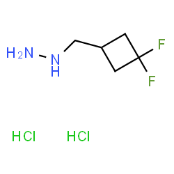 ChemSpider 2D Image | [(3,3-Difluorocyclobutyl)methyl]hydrazine dihydrochloride | C5H12Cl2F2N2