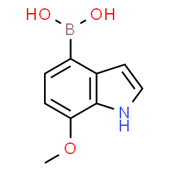 ChemSpider 2D Image | (7-Methoxy-1H-indol-4-yl)boronic acid | C9H10BNO3
