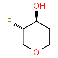ChemSpider 2D Image | trans-3-fluoro-4-hydroxy-tetrahydropyran | C5H9FO2