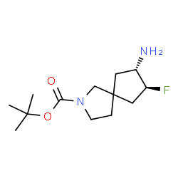 ChemSpider 2D Image | 2-Methyl-2-propanyl (7S,8S)-7-amino-8-fluoro-2-azaspiro[4.4]nonane-2-carboxylate | C13H23FN2O2