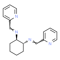 ChemSpider 2D Image | (E,E)-N,N'-(1R,2R)-1,2-Cyclohexanediylbis[1-(2-pyridinyl)methanimine] | C18H20N4