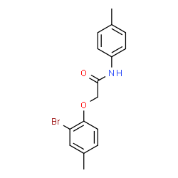 ChemSpider 2D Image | 2-(2-Bromo-4-methylphenoxy)-N-(4-methylphenyl)acetamide | C16H16BrNO2
