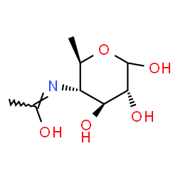 ChemSpider 2D Image | 4,6-Dideoxy-4-[(Z)-(1-hydroxyethylidene)amino]-D-glucopyranose | C8H15NO5