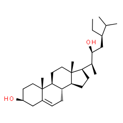 ChemSpider 2D Image | (3beta,22S)-Stigmast-5-ene-3,22-diol | C29H50O2