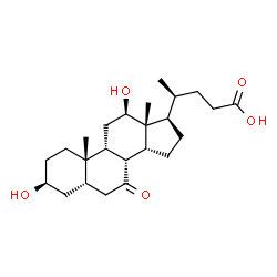 ChemSpider 2D Image | (3beta,5beta,9beta,12beta,14beta,20S)-3,12-Dihydroxy-7-oxocholan-24-oic acid | C24H38O5