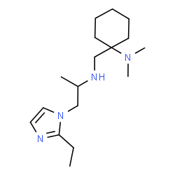ChemSpider 2D Image | 1-({[1-(2-Ethyl-1H-imidazol-1-yl)-2-propanyl]amino}methyl)-N,N-dimethylcyclohexanamine | C17H32N4