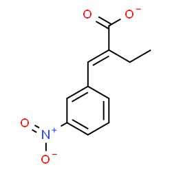 ChemSpider 2D Image | (2E)-2-(3-Nitrobenzylidene)butanoate | C11H10NO4
