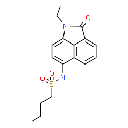 ChemSpider 2D Image | N-(1-Ethyl-2-oxo-1,2-dihydrobenzo[cd]indol-6-yl)-1-butanesulfonamide | C17H20N2O3S