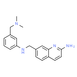 ChemSpider 2D Image | 7-[({3-[(Dimethylamino)methyl]phenyl}amino)methyl]-2-quinolinamine | C19H22N4