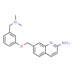 ChemSpider 2D Image | 7-({3-[(Dimethylamino)methyl]phenoxy}methyl)-2-quinolinamine | C19H21N3O