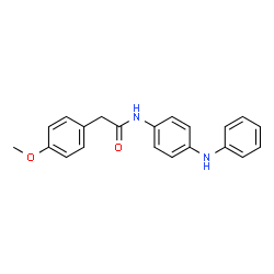 ChemSpider 2D Image | N-(4-Anilinophenyl)-2-(4-methoxyphenyl)acetamide | C21H20N2O2