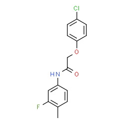 ChemSpider 2D Image | 2-(4-Chlorophenoxy)-N-(3-fluoro-4-methylphenyl)acetamide | C15H13ClFNO2