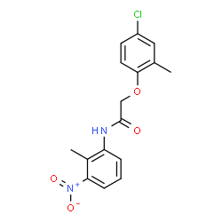 ChemSpider 2D Image | 2-(4-Chloro-2-methylphenoxy)-N-(2-methyl-3-nitrophenyl)acetamide | C16H15ClN2O4
