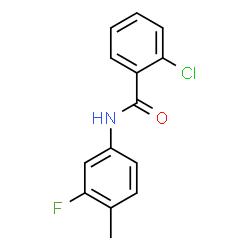 ChemSpider 2D Image | 2-Chloro-N-(3-fluoro-4-methylphenyl)benzamide | C14H11ClFNO