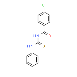 ChemSpider 2D Image | 4-Chloro-N-[(4-methylphenyl)carbamothioyl]benzamide | C15H13ClN2OS