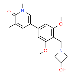 ChemSpider 2D Image | 5-[3,5-Dimethoxy-4-[(3-Oxidanylazetidin-1-Yl)methyl]phenyl]-1,3-Dimethyl-Pyridin-2-One | C19H24N2O4