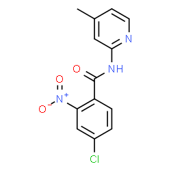 ChemSpider 2D Image | N1-(4-methyl-2-pyridyl)-4-chloro-2-nitrobenzamide | C13H10ClN3O3